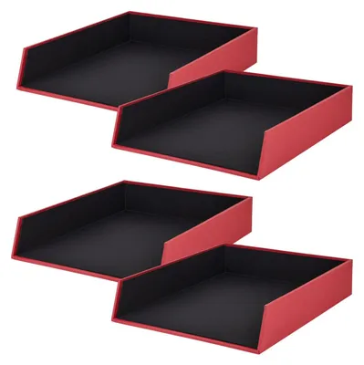 Produktbild von Rössler - S.O.H.O. Briefablage A4 4 Stück 32 x 26 x 6 cm Rot