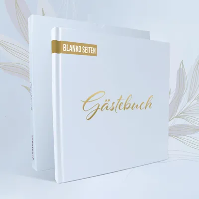 Gästebuch Hochzeit, 100 Seiten, Hardcover, Vintage, 21 x 21 cm