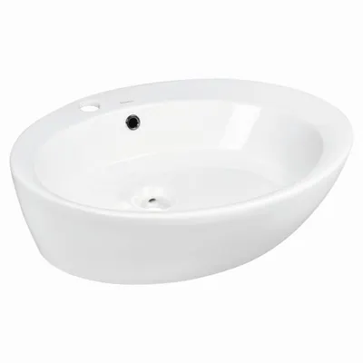 Produktbild von Kerra Keramik Waschbecken KR-726 weiß glänzend mit Ablage 60,0x47,0cm