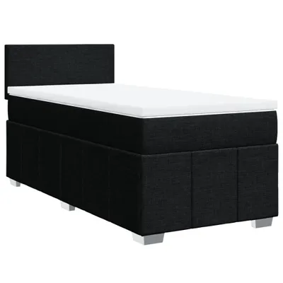 Produktbild von vidaXL Boxspringbett mit Matratze Schwarz 100x200 cm Stoff