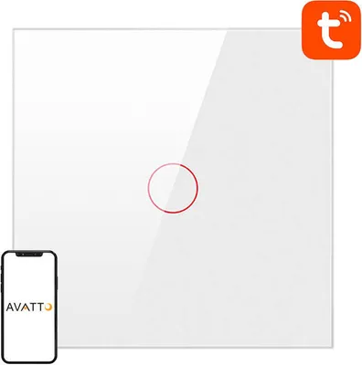 Image de Avatto Zigbee Touch Switch Lzts02-Eu-W1 Simple Sans Neutre Tuy (Blanc)