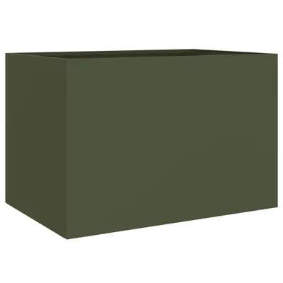 Produktbild von vidaXL Pflanzkübel Olivgrün 62x47x46 cm Stahl