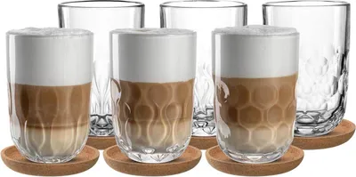 Produktbild von Leonardo GOCCE Latte Macchiato-Set mit Untersetzer 12-teilig
