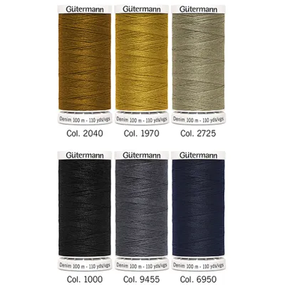 Produktbild von Gütermann Nähfaden-Set Denim 6x100m