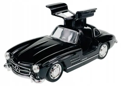 Obrázek produktu pro Welly, kovový model Mercedes-Benz 300SL Gullwing, černá barva
