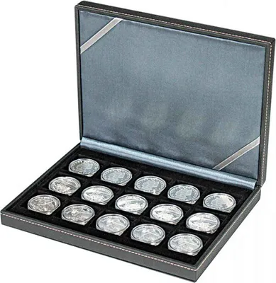 Produktbild von Lindner 2363-15 NERA Münzkassette XM mit 15 quadratischen Feldern für Münzen oder Kapseln bis zu Ø 40 mm