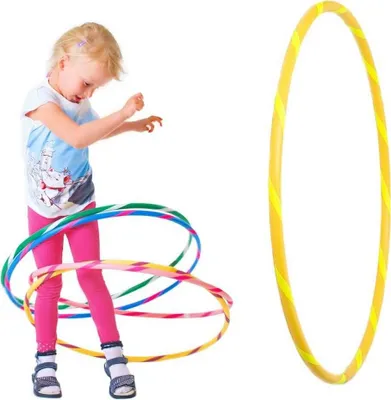 Produktbild von Bunter Kinder Hula Hoop für kleine Profis, Ø60cm, Gelb-Gelb