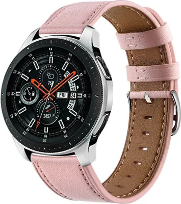 Produktbild von Strap-it Samsung Galaxy Watch 46mm Armband Leder (Rosa)