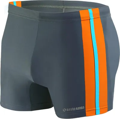 Produktbild von Sesto Senso Herren Badehose – Enganliegende, wasserdichte Schwimm-Slips für Wettkampf und Training, Größe 4XL, Graphit