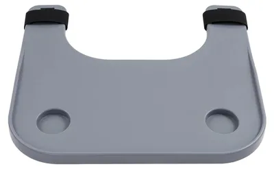 Produktbild von Rollstuhltisch - Tablett mit Becherhalter - ABS Kunststoff 58x53 cm - Tragkraft 50 kg - Für Armlehnenabstand 40–50 cm - Grau