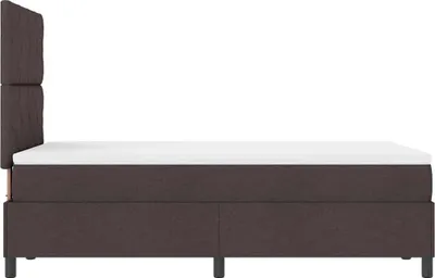 Immagine prodotto di vidaXL Letto a molle con testiera marrone scuro 120 x 200 cm in tessuto