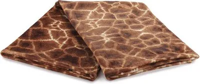 Image de Couverture Unyqoos® iSleep en polaire – Motif girafe, polaire polyester doux, 300 g/m², 140 x 200 cm, orange/marron
