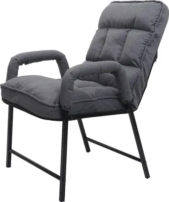Produktbild von Esszimmerstuhl HWC-K40, Stuhl Polsterstuhl, 160kg belastbar Rückenlehne verstellbar Metall  Stoff/Textil dunkelgrau