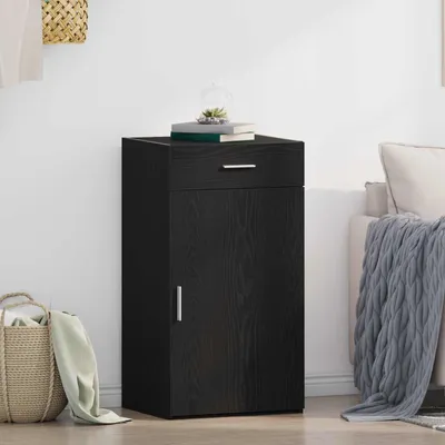 Produktbild von vidaXL Sideboard mit Schubladen Schwarz Eichen-Optik 50 x 42,5 x 93 cm
