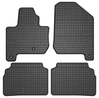 Obrázok produktu pre Gumové autorohože na mieru pre: Kia Soul EV (2013-2019, hatchback) černé, sada 4 ks, s úchyty