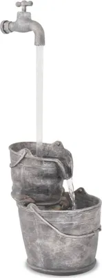 Produktbild von Wasserspiel mit Wasserhahn und Eimern Polyresin