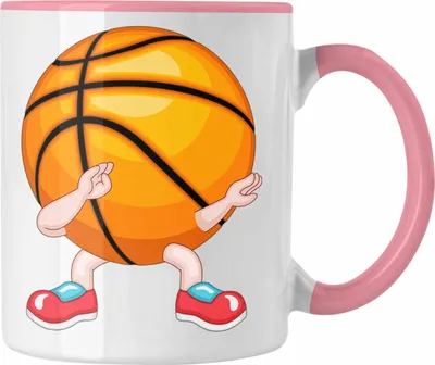 Produktbild von Trendation - Lustige Basketball Tasse Geschenk für Basketball Spieler Coach Trainer (Rosa)