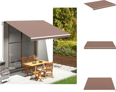 Produktbild von vidaXL Markisenbespannung Braun 4x3 m -  Markisen