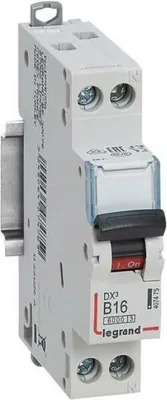 Produktbild von Legrand LS-Schalter, 6kA, B, 16A/1pol+N, 1TE Schmalbauweise, 1 Stk.