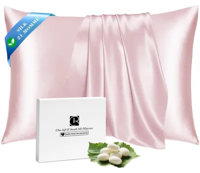 Obrázok produktu pre Poťah na vankúš 30x50 cm, hodváb morušový, ružová farba, vhodný na vlasy a pokožku