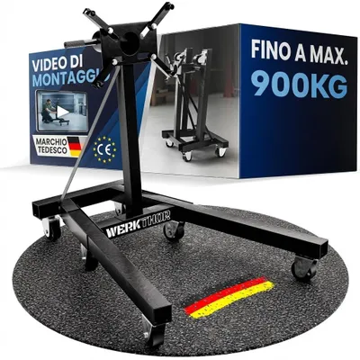 Produktbild von Professionelle Motorstütze bis 900 kg, 360° Drehung, für schwere Motoren
