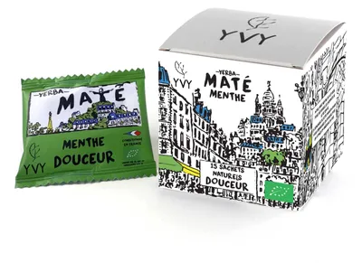Image de YVY MATÉ – Thé MatéMenthe en Sachets – Lot de 2 Boîtes de 15 Infusions – Menthe Douce, Sans Amertume, Énergisant
