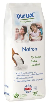 Produktbild von Natron Pulver 1kg – E500 ii in Lebensmittelqualität, nachhaltig verpackt, vielseitig einsetzbar