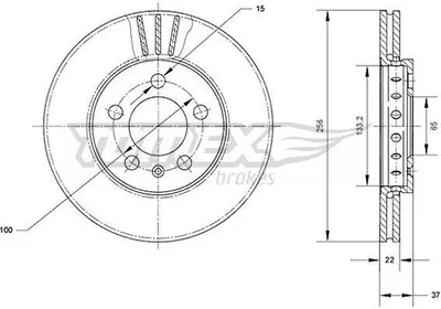 Produktbild von 2x TOMEX brakes Bremsscheibe TX 70-03 vorne für VW Golf IV Schrägheck (1J1) BORA