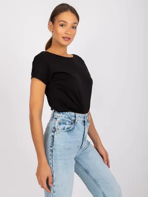 Produktbild von Basic Feel Good Kurzarm-T-Shirt für Frauen Manal schwarz S