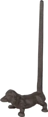 Obrázek produktu pro Clayre & Eef Držák na kuchyňské role Pes 14x8x30 cm Hnědý kov