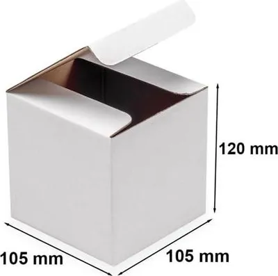 Zdjęcie produktu dla Karton Wykrojnikowy Pudełko Kartonowe 105x105x120mm F215 Biały