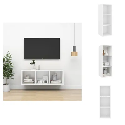 Produktbild von vidaXL TV-Wandschrank Weiß 37x37x107 cm Holzwerkstoff -  TV-Möbel
