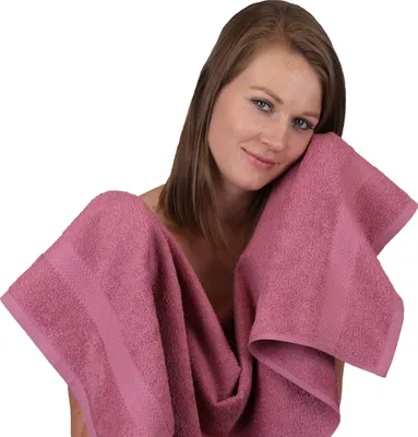 Produktbild von Betz Handtuch PREMIUM 100% Baumwolle 50x100 cm Gesicht- Hände- Körper- Handtuch Farbe - beere
