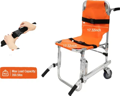 Image de Chaise d'escalier, capacité de charge 159 kg, pliable et portable, jaune