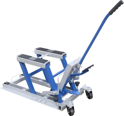 Produktbild von Motorradheber - Hydraulische Hebebühne - 680 kg Tragkraft - Höhenverstellbar - Klappbar - Hebeplattform - Blau