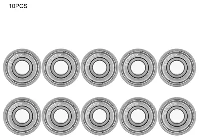Image de 10 roulements à billes 608ZZ à double blindage en acier au carbone 8 x 22 x 7 mm