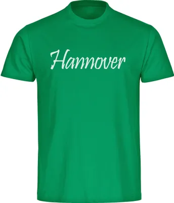 Produktbild von multifanshop Herren T-Shirt - Hannover - Schriftzug, grün, Größe M
