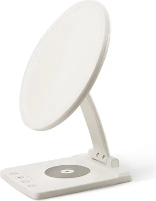 Produktbild von Tageslichtlampe Lichttherapielampe mit Kabellosem Ladegerät Sonnenlicht Lampe Drehbar, Stimmungslicht mit 6 Timern und Dimmbar Touch Schalter