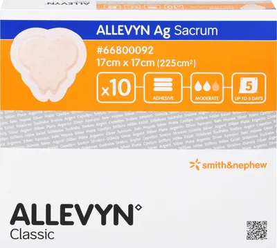 Image de Pansement Allevyn Ag Sacrum 17x17 cm 10 pces