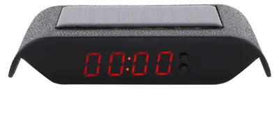 Obrázek produktu pro Digitální hodiny do auta, pro osobní a nákladní vozy, solární napájení, čas, datum, teplota, LCD displej, bez kabeláže, červené světlo