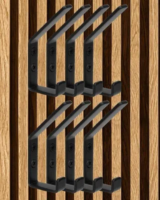 Obrázek produktu pro Akustické háčky na panely, 8 kusů, černé, 13 mm, odolné proti korozi