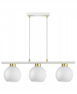 Zdjęcie produktu dla Lampa Wisząca Sufitowa Żyrandol Biała Szklane Kule White Glass BZR3 LED E27