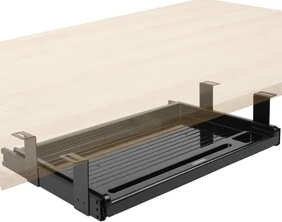 Produktbild von Duronic DKTSX2 Tastaturplattform | Unter Schreibtischschublade für Tastatur und Maus | Aufsteckbares Tastaturfach | Ergonomische Workstation-Lösung | Ausziehbar | Einfache Montage