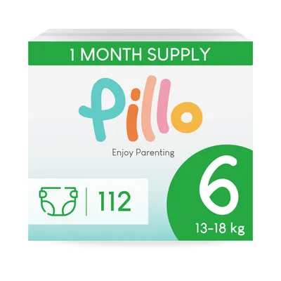 Productafbeelding van Pillo Luiers 6 – Verpakking met 112 luiers - Maat 6 – XL (13-18 kg) – Baby Luiers