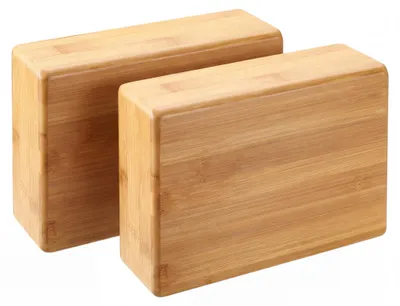 Produktbild von Yogablock 2er Set aus Bambus, robust & formstabil, KI-generiertes Bild