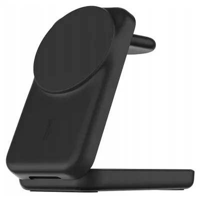 Produktbild von Belkin UltraCharge 25W Qi2 magn. 3-in-1 Lad.klappb.sw. WIZ036kqBK