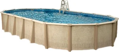 Produktbild von Interline Century Oval 8,50 x 4,90 m inkl. Zubehör, Gerahmter Pool, Erwachsener & Kind, Leiter, Beige, 530 kg