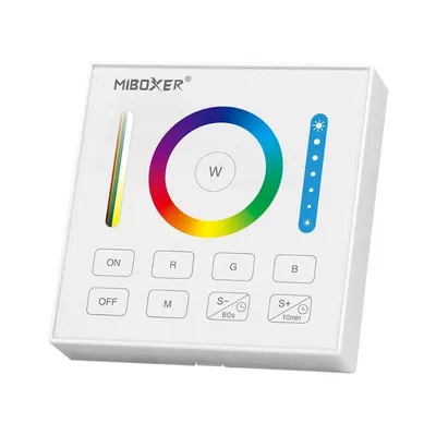 Produktbild von MiBoxer B0 LED Wandfernbedienung Weiß – für RGB, RGBW und RGBCCT LED Streifen, 2,4 GHz Funk, 1 Zone mit Timer