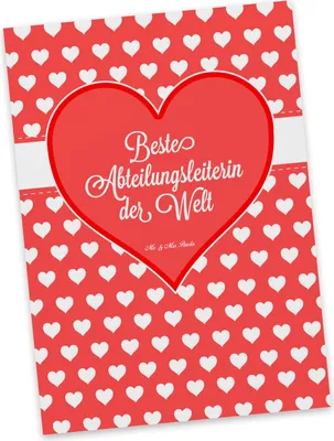 Produktbild von Mr. & Mrs. Panda Grußkarte Abteilungsleiterin - Geschenk, Ruhestand, bildkarte, Geschäftsführerin, Arbeit, Postkarten, Ansichtskarten, Postkarte, Fotokarte, Leiterin