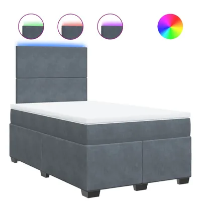 Produktbild von Boxspringbett mit Matratze Dunkelgrau 120x190 cm Samt